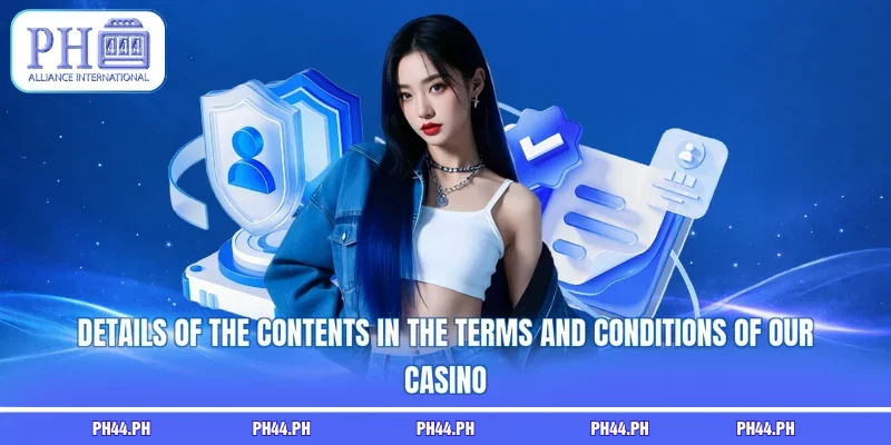 Details of the contents in the terms and conditions of our casino